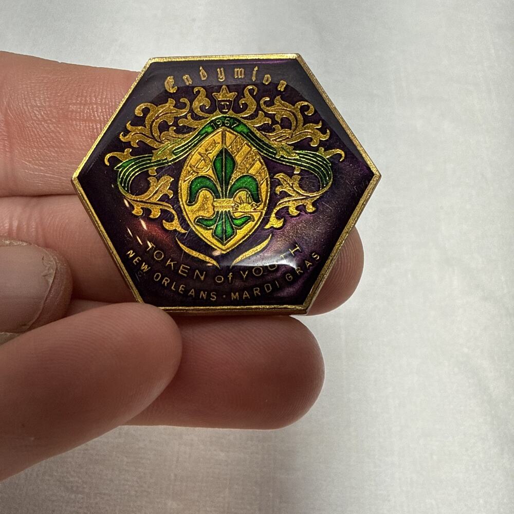 1967 Endymion Token Of Youth (hexagonal Cloisonné Dubloon